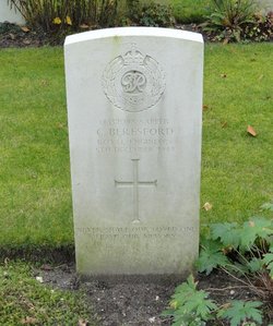 CWGC Headstone - Jonkerbos War Cemetery - Sapper Charles Beresford.