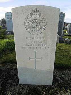 CWGC Headstone - Sapper Peter Reekie, 294th Field Company, RE.