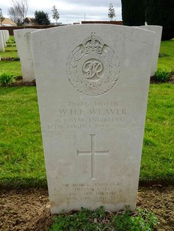 CWGC Headstone - Driver William Herbert Edward Weaver, 294th Field Company, RE.