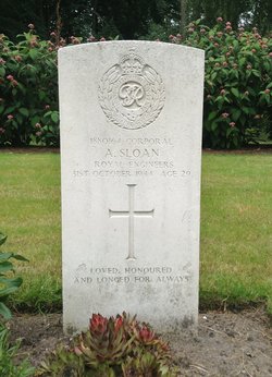 CWGC Headstone - Cpl Andrew Sloan, 294th Field Company, RE.