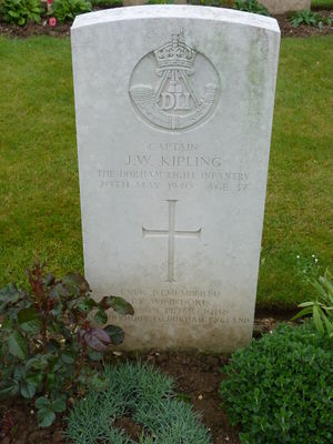 Captain Kipling's CWGC headstone.