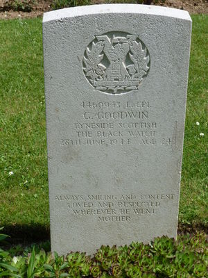 L/Cpl G Goodwin's CWGC headstone.