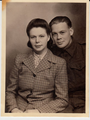 Cpl Roy Hunt with his wife.