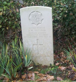 CWGC Headstone - Private John William PATSTON, 2nd Kensingtons.