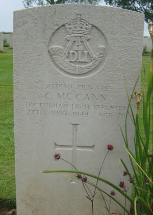 Charles McCann CWGC Headstone