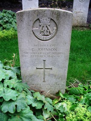 L/Cpl George JOHNSON - Headstone - Fossvogur Cemetery