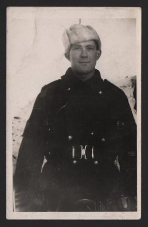 Sergeant Douglas HYMERS in Alafoss, Iceland, 1941-2 Winter.