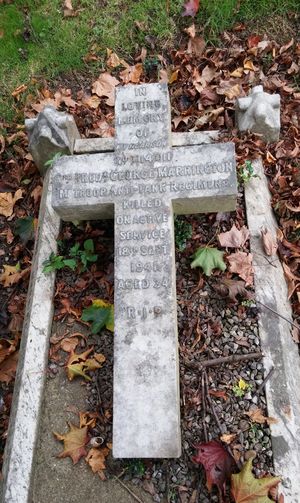Private headstone - Gunner Frederick George Marrington, 55th Anti-Tank Regiment.
