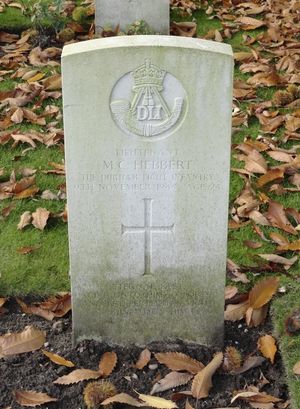 CWGC Headstone - Lt Michael Cyril Hebbert.