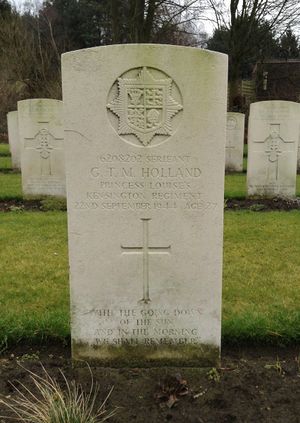 CWGC Headstone - Sergeant G T M HOLLAND 2nd Kensingtons.
