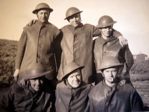 Pte Rowell at centre front of group in Iceland.