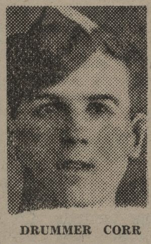 Drummer John William Corr, 1st Tyneside Scottish.