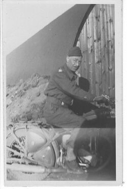 Major Watkins in Iceland with Ariel C4 Number 312688