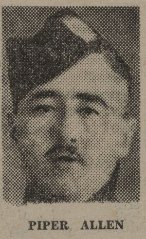 Piper John G.A. Allen, 1st Tyneside Scottish.