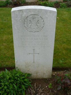 CSM A S Parmenter's CWGC headstone.